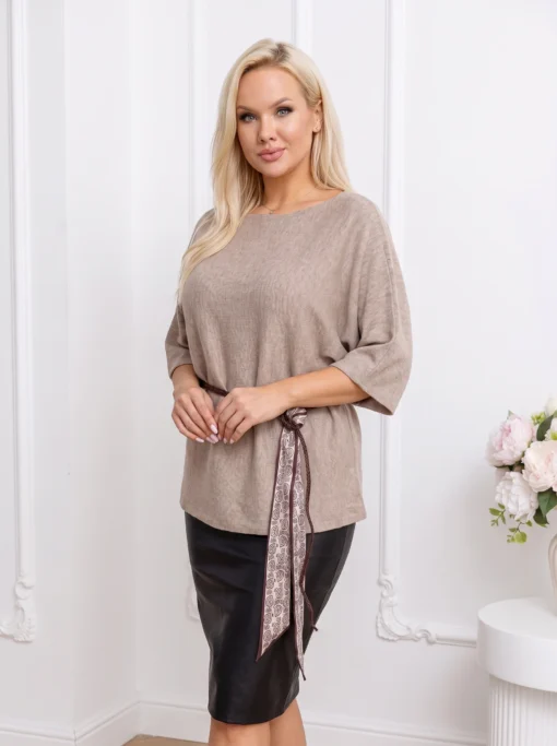bluza-lejera-din-tricot-fin-cu-cordon-in-talie