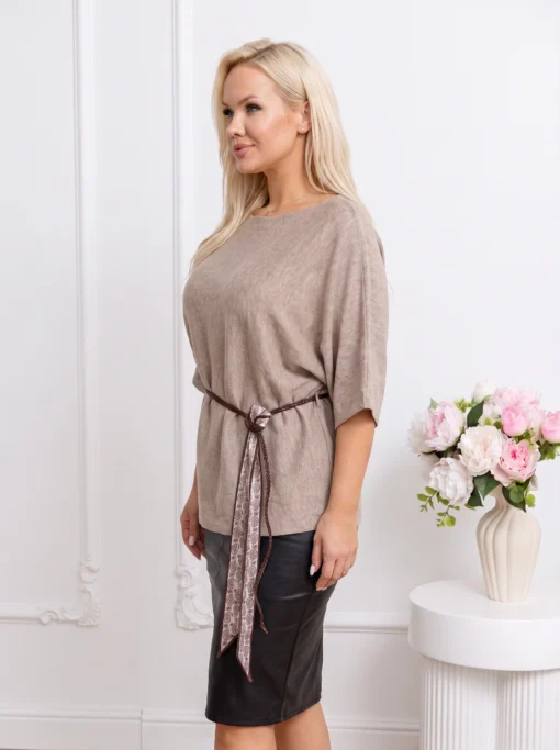 bluza-lejera-din-tricot-fin-cu-cordon-in-talie