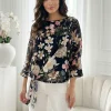 bluza-neagra-din-voal-cu-imprimeu-floral