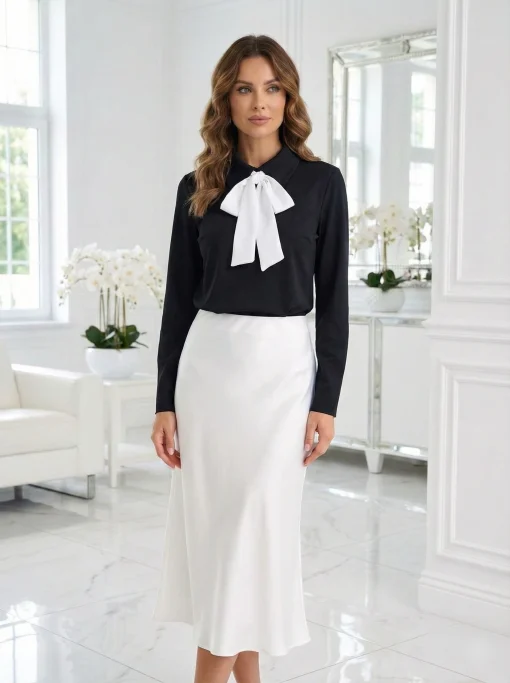 bluza-neagra-eleganta-cu-funda-alba-din-material-elastic-cu-licra