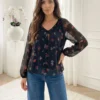 bluza-neagra-vaporoasa-cu-imprimeu-floral-si-maneci-bufante