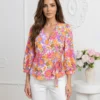 bluza-peplum-cu-imprimeu-floral-multicolor