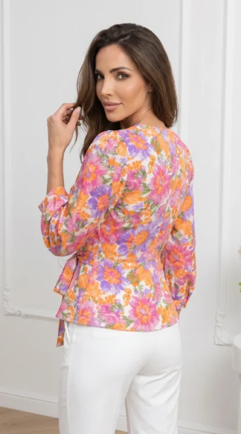 bluza-peplum-cu-imprimeu-floral-multicolor