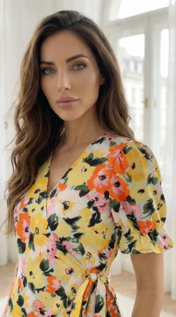 bluza-petrecuta-cu-imprimeu-floral-si-cordon-lateral