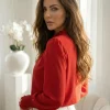 bluza-rosie-eleganta-cu-strasuri-si-mansete-elastice