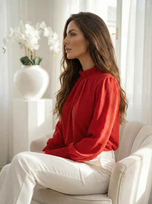 bluza-rosie-eleganta-cu-strasuri-si-mansete-elastice