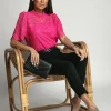 bluza-roz-fucsia-din-dantela-cu-maneci-scurte-evazate