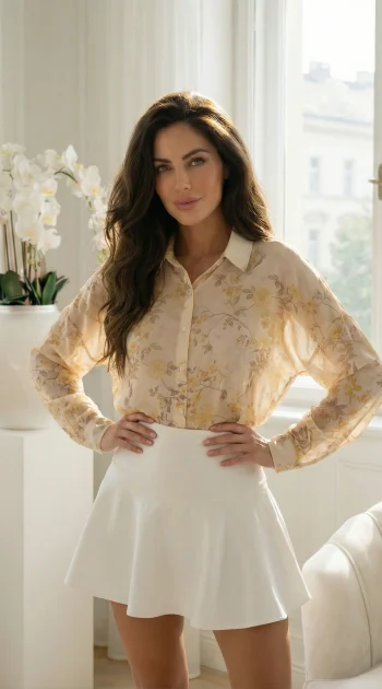 camasa-alba-din-voal-cu-imprimeu-floral-galben-si-bej