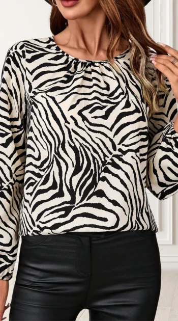 camasa-cu-animal-print-alb-negru