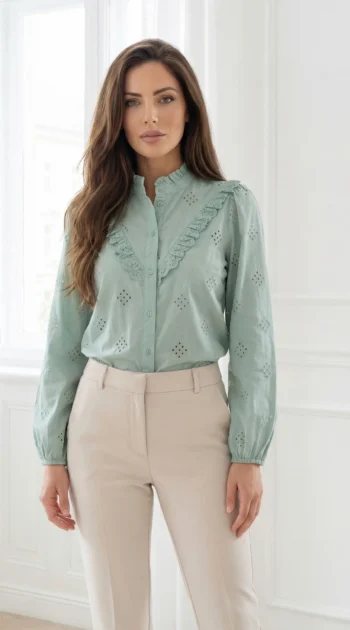 camasa-dama-verde-menta-cu-broderie-perforata-si-volan-decorativ