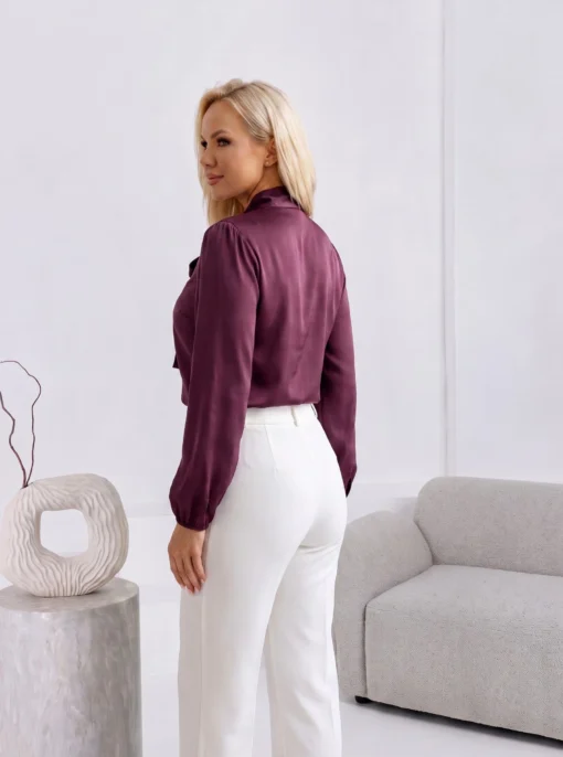 camasa-din-satin-cu-funda-la-guler-si-maneca-lunga
