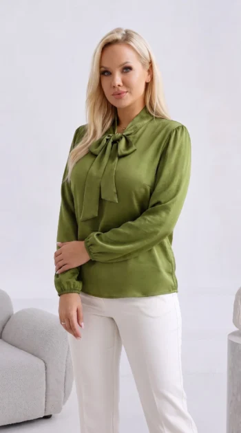 camasa-din-satin-cu-funda-la-guler-si-maneca-lunga