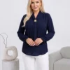 camasa-eleganta-cu-esarfa-la-guler-si-accesoriu-auriu