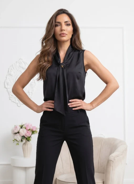 camasa-eleganta-din-satin-cu-decolteu-in-v-si-esarfa