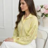 camasa-galbena-cu-carouri-si-maneci-din-dantela
