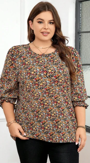 camasa-marime-mare-cu-imprimeu-floral-multicolor