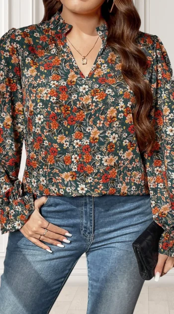 camasa-marime-mare-cu-imprimeu-floral-si-decolteu