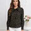 camasa-neagra-cu-imprimeu-floral-galben-si-guler-peter-pan
