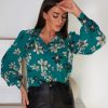 camasa-roxane-eleganta-verde-cu-imprimeu-floral