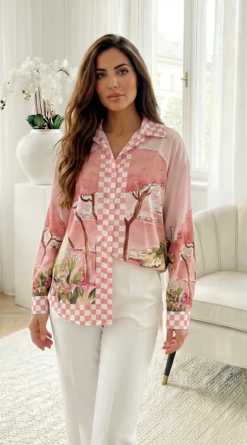 camasa-roz-satinata-cu-imprimeu-peisaj-mediteranean