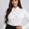 cardigan-din-tricot-cu-guler-alb-si-nasturi-stralucitori