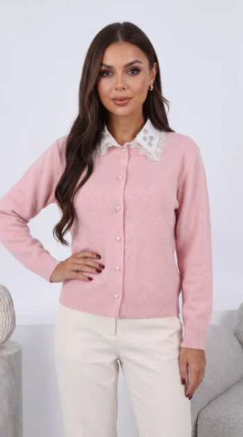 cardigan-din-tricot-cu-guler-din-dantela-si-nasturi-perlati