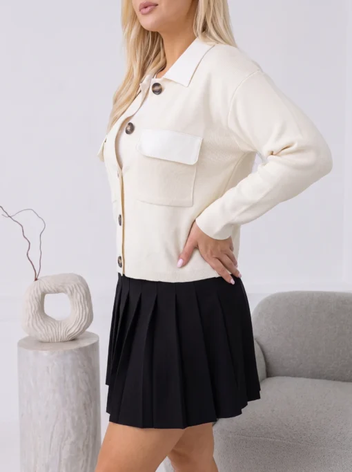 cardigan-din-tricot-cu-guler-si-buzunare-din-piele-ecologica