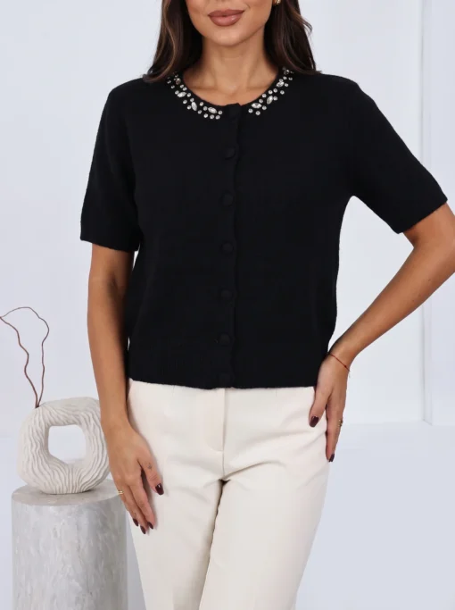 cardigan-din-tricot-fin-cu-maneci-scurte-si-aplicatii-la-guler