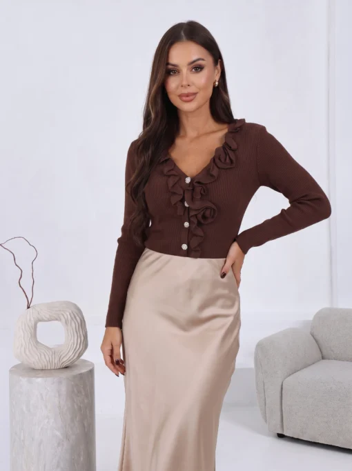 cardigan-din-tricot-striat-cu-volane-si-nasturi-stralucitori