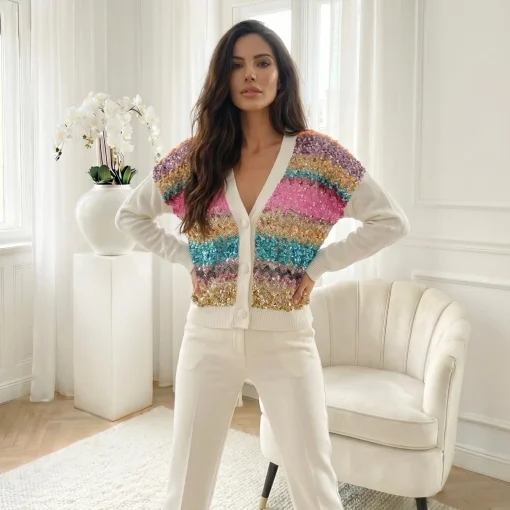 cardigan-elegant-alb-cu-aplicatii-din-paiete-multicolore