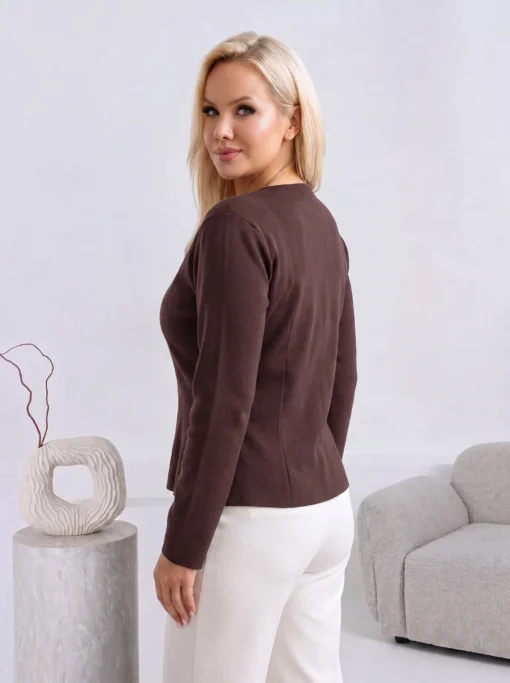 cardigan-elegant-din-tricot-fin-cu-peplum-si-nasturi-metalici