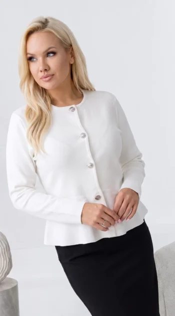 cardigan-elegant-din-tricot-fin-cu-peplum-si-nasturi-metalici