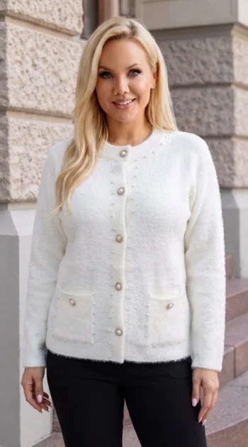 cardigan-elegant-din-tricot-pufos-cu-perle-aplicate
