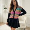 cardigan-elegant-negru-cu-aplicatii-din-paiete-multicolore