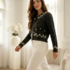 cardigan-elegant-negru-cu-nasturi-si-aplicatii-perle