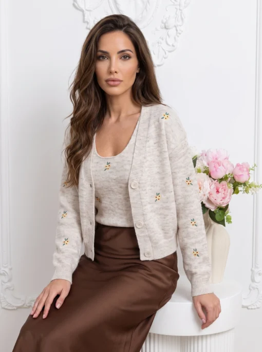 cardigan-floral-din-tricot-fin-cu-maieu-inclus
