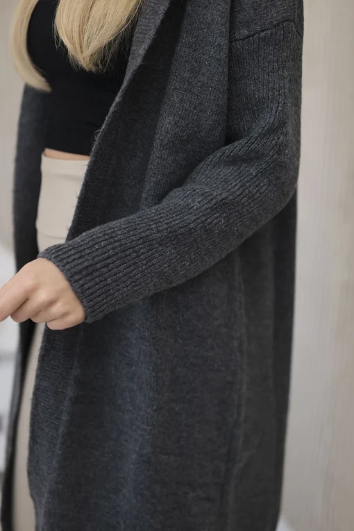 cardigan-lung-din-tricot-moale-gri-inchis-cu-gluga