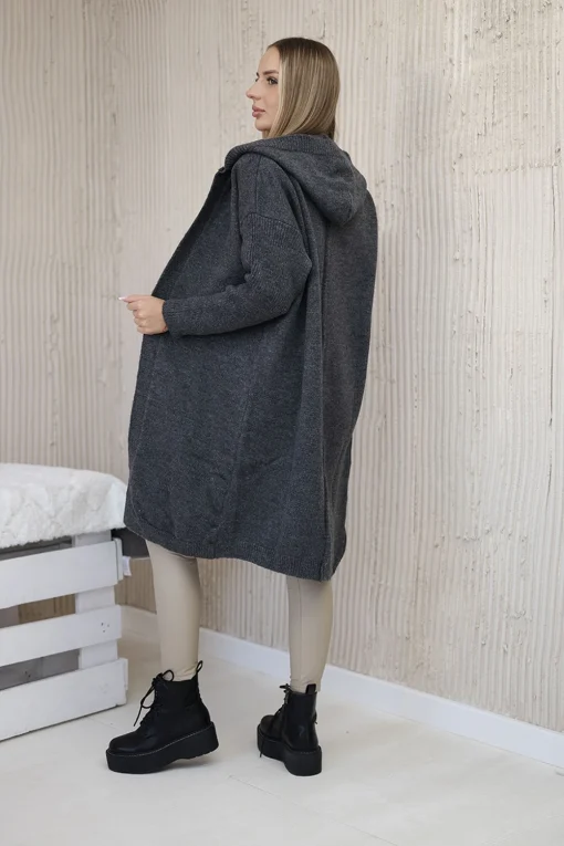 cardigan-lung-din-tricot-moale-gri-inchis-cu-gluga