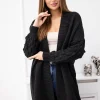cardigan-lung-gri-tricotat-cu-aspect-texturat