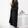 cardigan-lung-gri-tricotat-cu-aspect-texturat