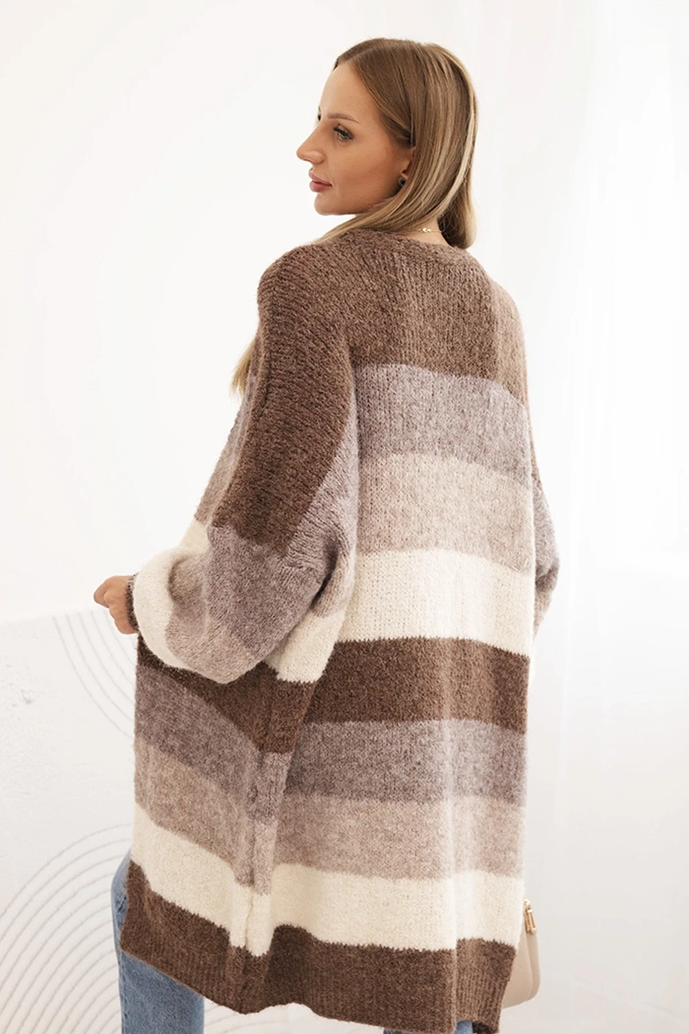 Cardigan lung in tonuri de maro ... - 1 | YEO