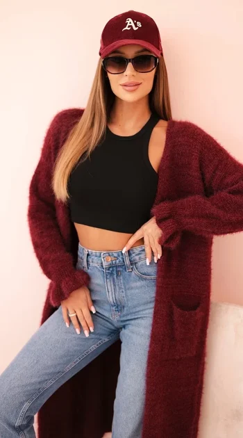 cardigan-lung-pufos-bordo-cu-maneci-lungi-si-croiala-lejera