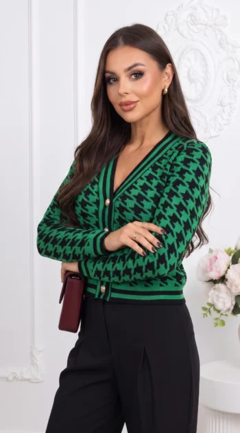 cardigan-scurt-din-jacquard-cu-model-pepit