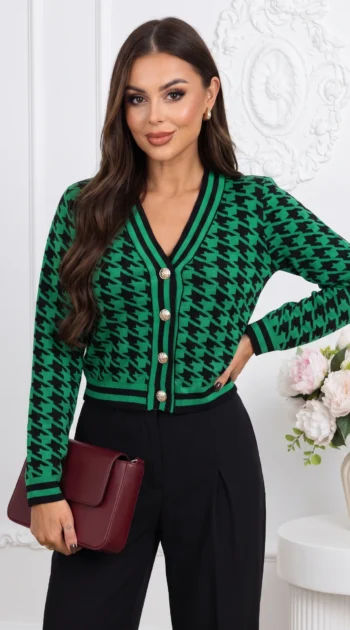 cardigan-scurt-din-jacquard-cu-model-pepit