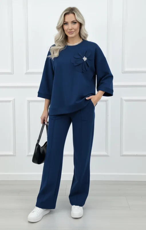 compleu-dama-albastru-elegant-cu-floare-3d