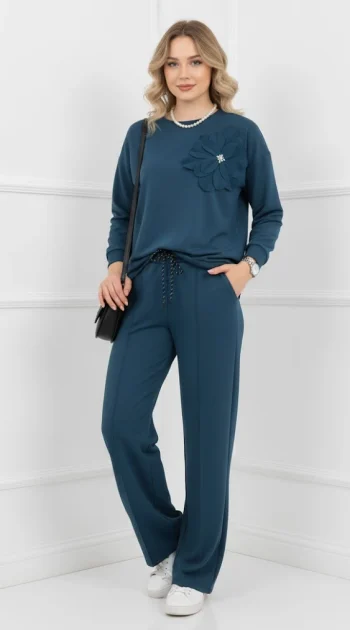 compleu-dama-albastru-elegant-cu-floare-3d