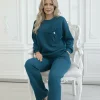 compleu-dama-albastru-elegant-cu-floare-3d
