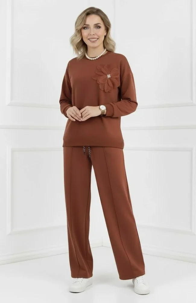 Compleu dama caramiziu elegant c... - 1 | YEO