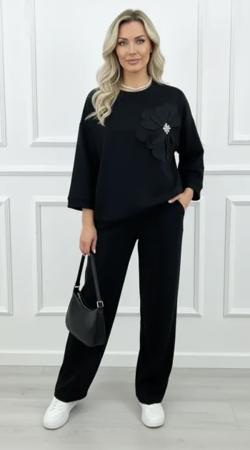compleu-dama-negru-elegant-cu-floare-3d
