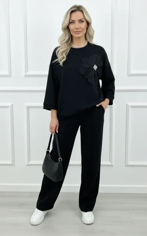 compleu-dama-negru-elegant-cu-floare-3d